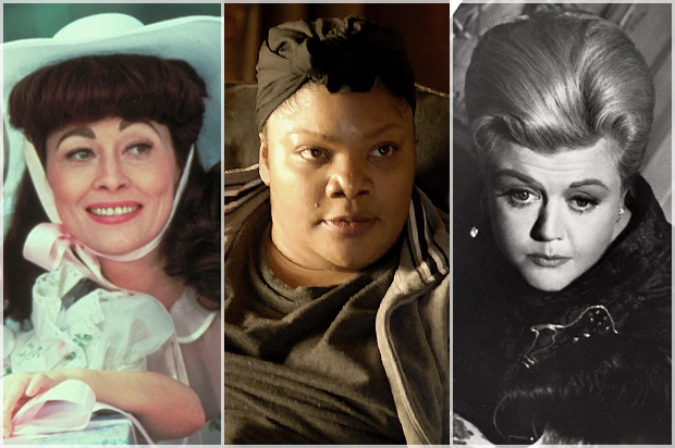 Faye Dunaway in  "Mommie Dearest," Mo'Nique in "Precious," Angela Lansbury in "The Manchurian Candidate"