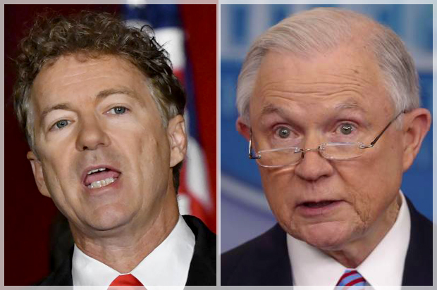 Rand Paul; Jeff Sessions (AP Photo/Timothy D. Easley/Pablo Martinez Monsivais)