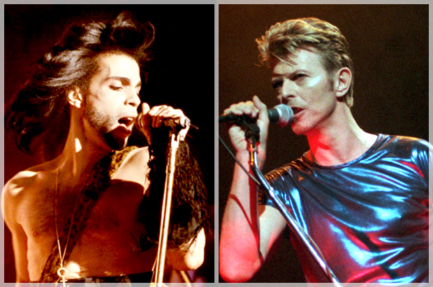 Prince; David Bowie (AP/Star Tribune/Bob Child)