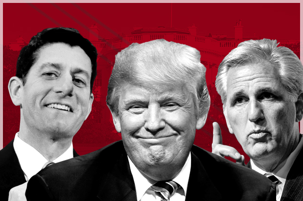 Paul Ryan; Donald Trump; Kevin McCarthy (AP/Eric Gay/Matt Rourke/Molly Riley/Ron Edmonds/Salon)