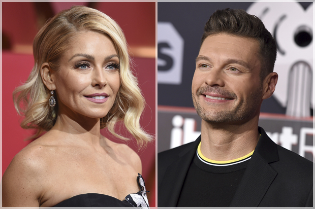 Kelly Ripa; Ryan Seacrest (AP/Richard Shotwell/Jordan Strauss)