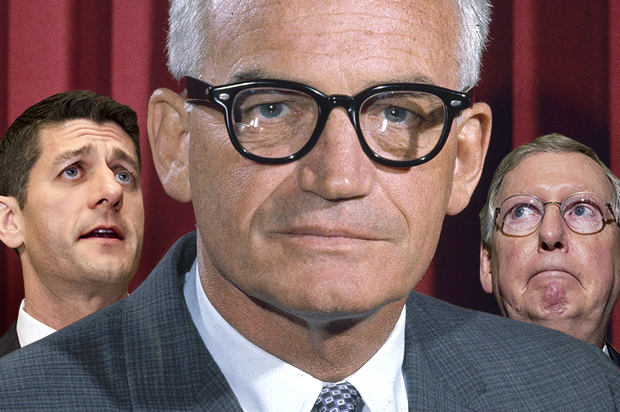 Paul Ryan; Barry Goldwater; Mitch McConnell (AP/Getty/Photo montage by Salon)