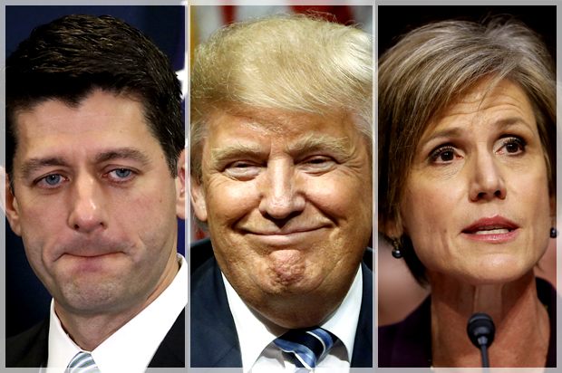 Paul Ryan; Donald Trump; Sally Yates (Getty/Mark Wilson/AP/Matt Rourke/Pablo Martinez Monsivais)