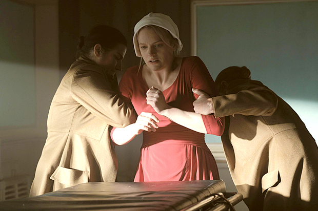 Elisabeth Moss as Offred in "The Handmaid's Tale" (Hulu/George Kraychyk)