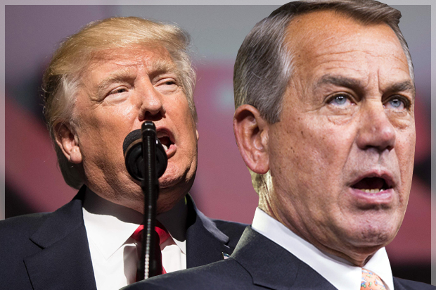 Donald Trump; John Boehner (Getty/Jim Watson/Joshua Roberts/Photo montage by Salon)