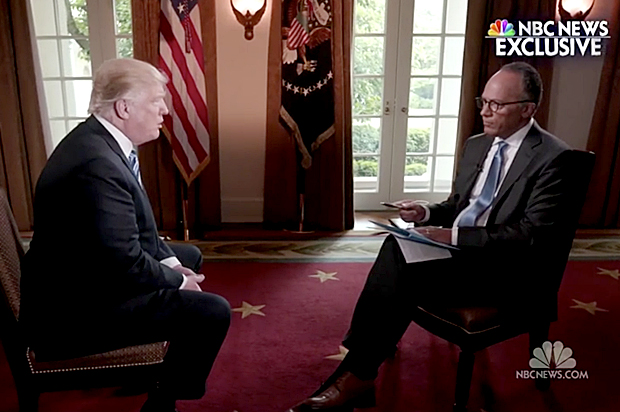 Donald Trump; Lester Holt (NBC)