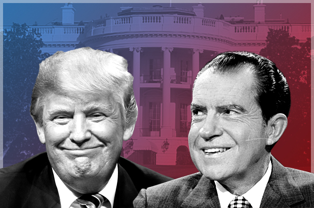 Donald Trump; Richard Nixon (AP/Matt Rourke/Ron Edmonds/Photo Montage by Salon)