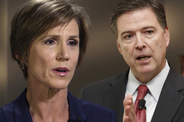 Sally Yates; James Comey (CNN/AP/Charles Rex Arbogast/Photo montage by Salon)