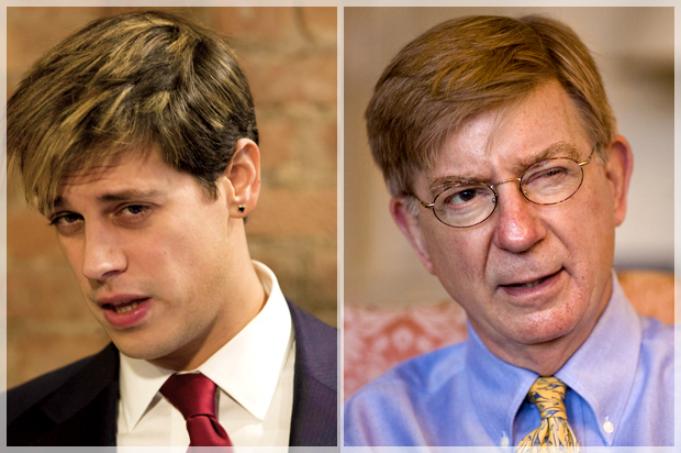 Milo Yiannopoulos; George Will (AP/Mary Altaffer/J. Scott Applewhite)