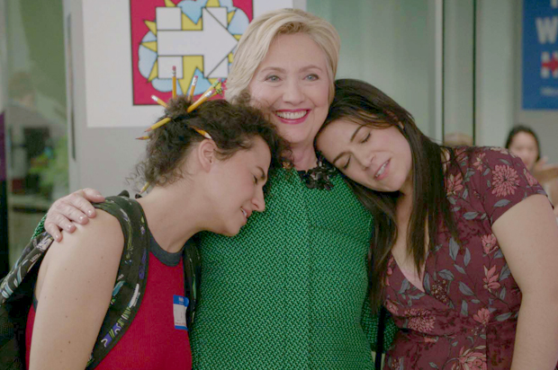 Ilana Glazer, Hillary Clinton, Abbi Jacobson in "Broad City" (Comedy Central)
