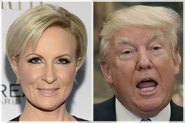 Mika Brzezinski; Donald Trump (AP/Evan Agostini/Getty/Mark Wilson)