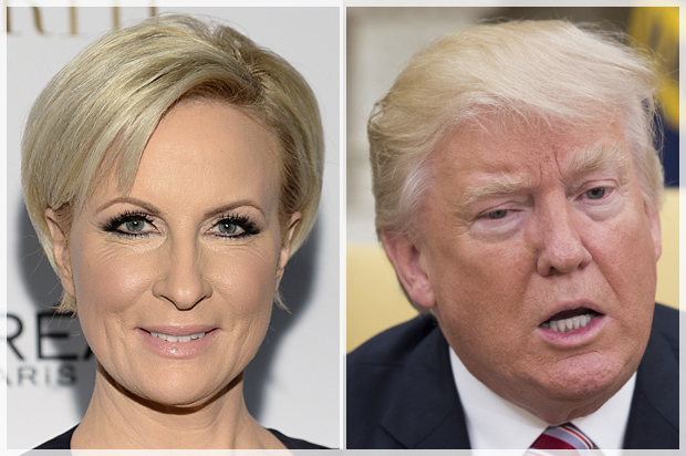 Mika Brzezinski; Donald Trump (AP/Evan Agostini/Getty/Molly Riley)