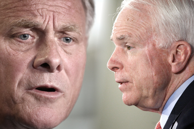 Richard Burr; John McCain (Getty/Win McNamee/Alex Wong/Photo montage by Salon)