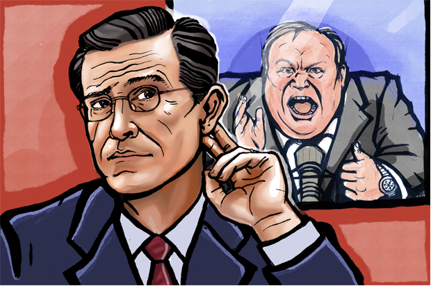 Stephen Colbert; Alex Jones (Salon/Flora Thevoux)