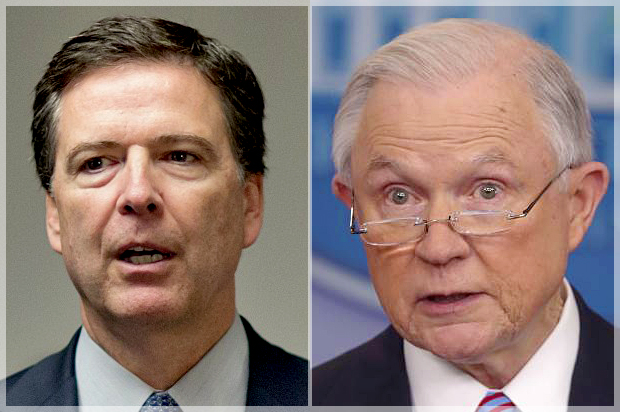 James Comey; Jeff Sessions (AP/David Goldman/Pablo Martinez Monsivais)