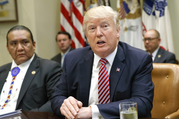 Donald Trump speaks during an energy roundtable (AP/Evan Vucci)