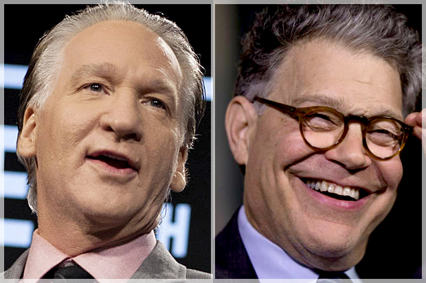 Bill Maher; Al Franken (AP/Janet Van Ham//J. Scott Applewhite)