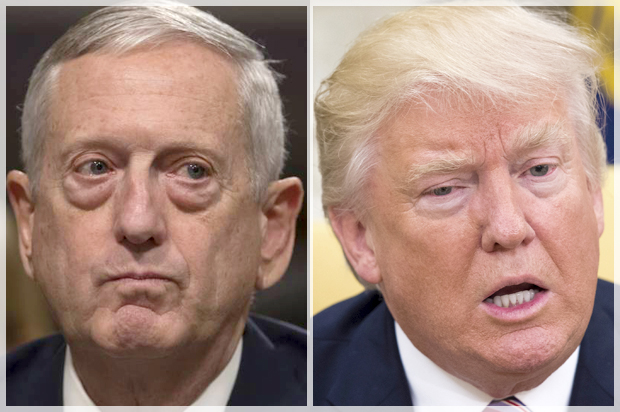 James Mattis; Donald Trump (AP/J. Scott Applewhite/Getty/Molly)