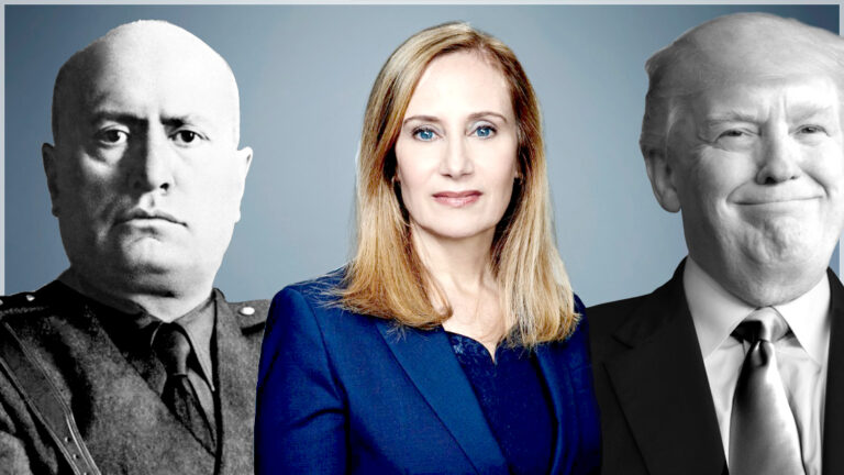 Benito Mussolini; Ruth Ben-Ghiat; Donald trump (AP/Evan Vucci/CNN/Montage By Salon)