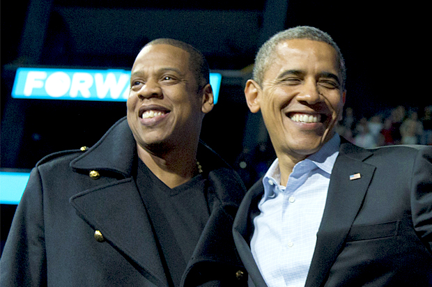 Jay-Z; Barack Obama (AP/Carolyn Kaster)