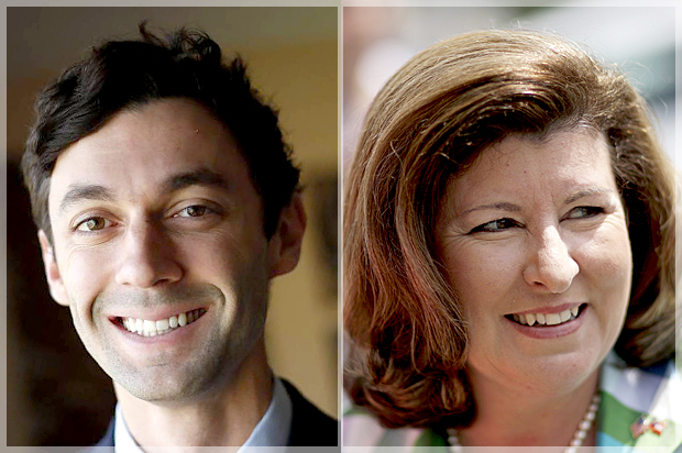 Jon Ossoff; Karen Handel (AP/John Bazemore/David Goldman)