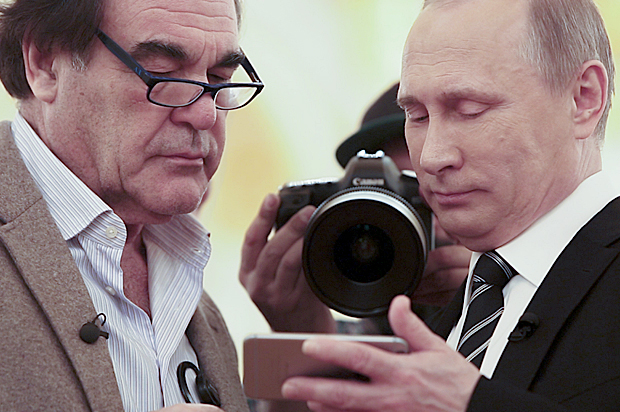 Oliver Stone and Vladimir Putin in "The Putin Interviews" (Courtesy Of Showtime/Komandir)