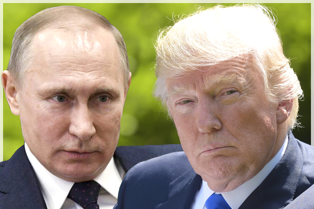 Vladimir Putin; Donald Trump (AP/Alexei Nikolsky/Susan Walsh)