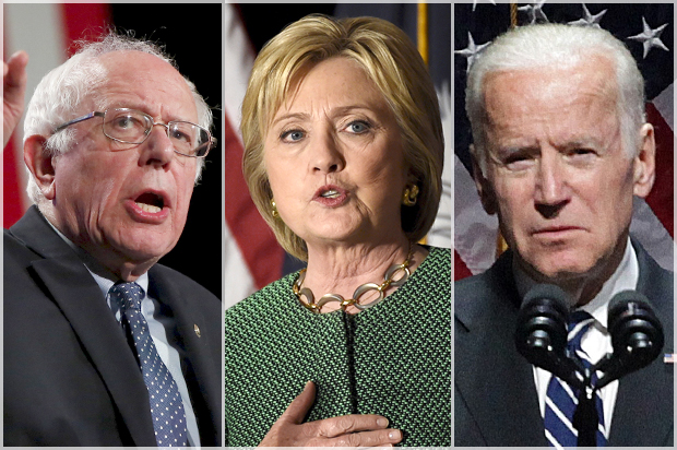 Bernie Sanders; Hillary Clinton; Joe Biden (AP/Getty)
