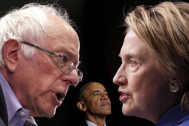 Bernie Sanders; Barack Obama; Hillary Clinton (Getty/Justin Sullivan/Win McNamee/Chip Somodevilla)