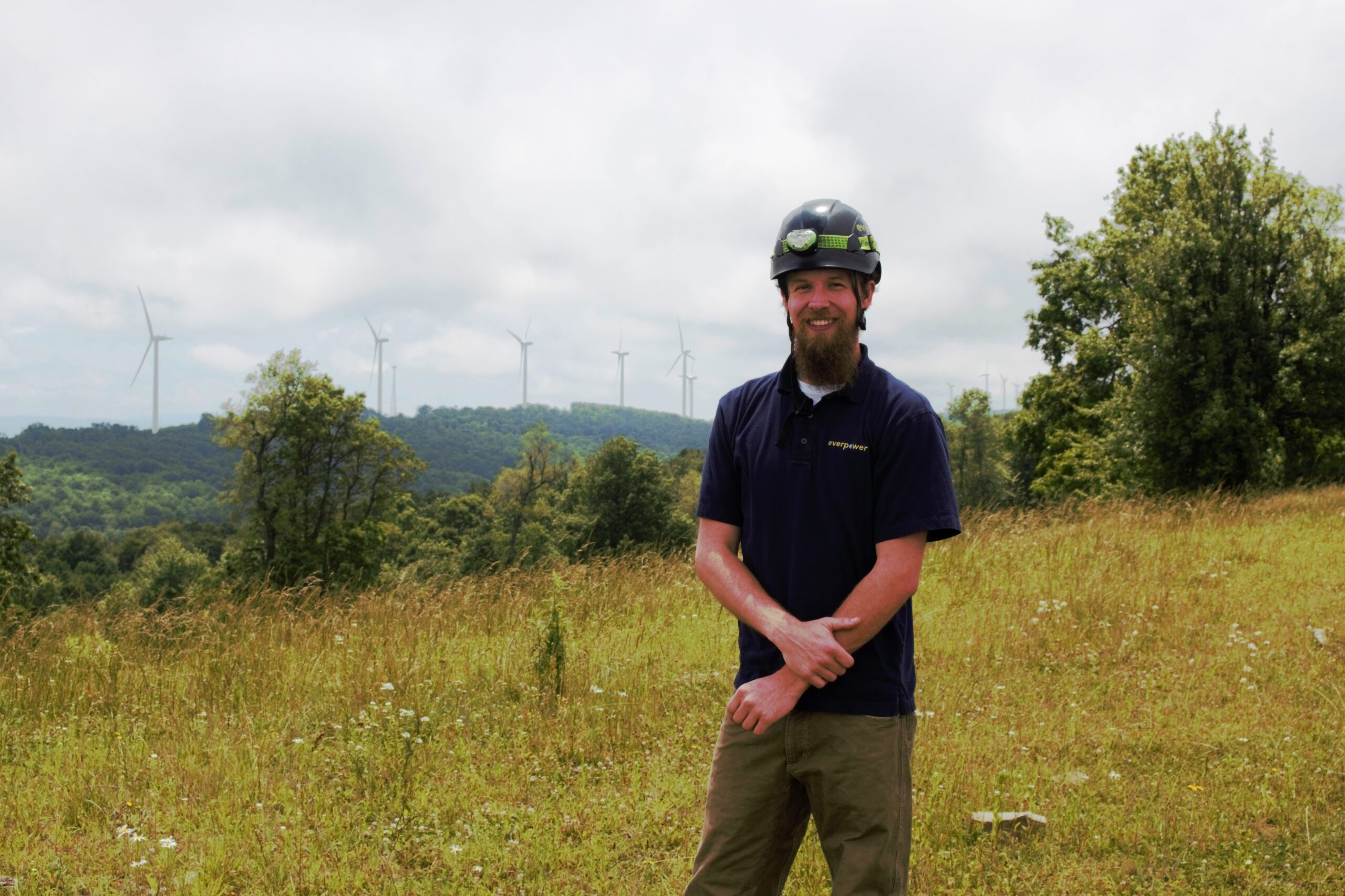 Erik Widner, site manager of EverPower's Twin Ridges wind farm. (Ashley Murray)