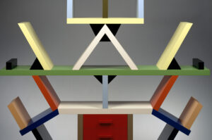 アート・デザイン・音楽 Ettore Sottsass Advanced studies 1986 Ettore Sottsass | Miniature Carlton bookcase (c. 1986) | Artsy