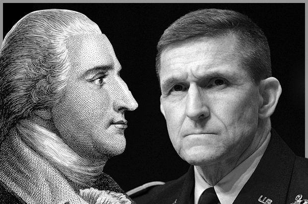 Benedict Arnold; Michael Flynn (AP/Susan Walsh/WikiMedia)