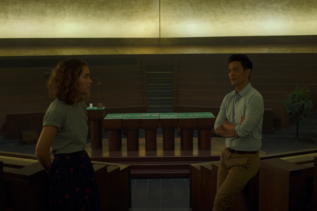 Haley Lu Richardson and John Cho in "Columbus" (Sundance Institute)