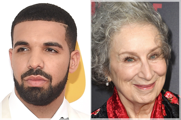 Drake; Margaret Atwood (Getty/Jamie McCarthy/Robyn Beck)