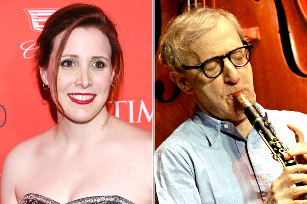Dylan O'Sullivan Farrow; Woody Allen (AP/Evan Agostini/Murad Sezer)