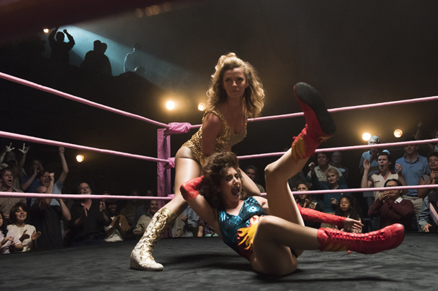 Betty Gilpin and Alison Brie in "Glow" (Netflix/Erica Parise)