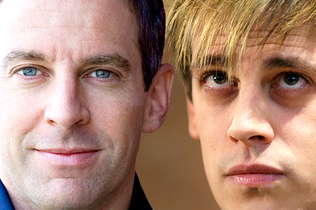 Sam Harris; Milo Yiannopoulos (Simon & Schuster/Ray Garcia/AP/Seth Wenig/Salon)