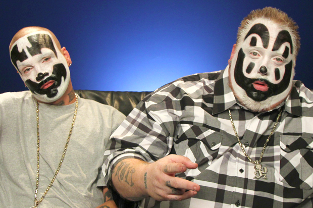 Joseph Utsler (Shaggy 2 Dope) l and  Joseph Bruce, (Violent J) from Insane Clown Posse (AP/John Carucci)