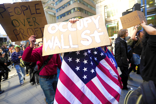 Participants in the "Occupy Wall Street" (Getty/Emmanuel Dunand)
