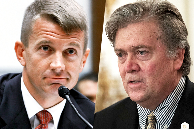 Erik Prince; Steve Bannon (Getty/Mark Wilson/Win McNamee)