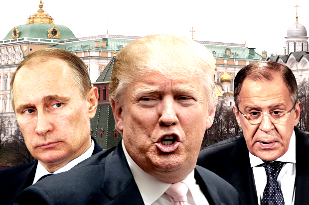 Vladimir Putin; Donald Trump; Sergey V. Lavrov (AP/Getty/Salon)