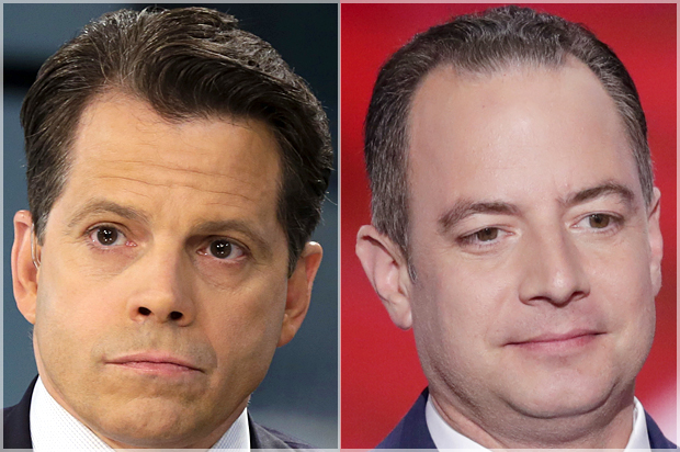 Anthony Scaramucci; Reince Priebus (AP/Richard Drew/J. Scott Applewhite)