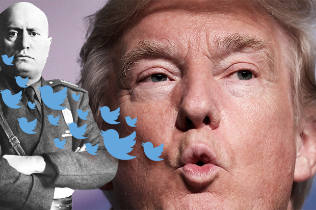 Donald Trump; Benito Mussolini (AP/Getty/Salon)