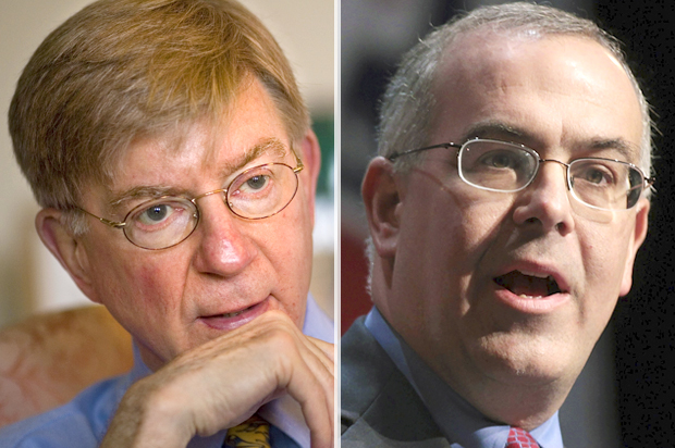 George Will; David Brooks (AP//J. Scott Applewhite/Getty/Spencer Platt)