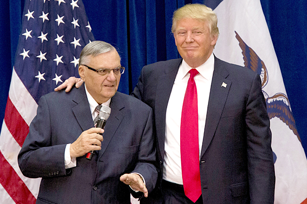 Joe Arpaio; Donald Trump (AP/Mary Altaffer)