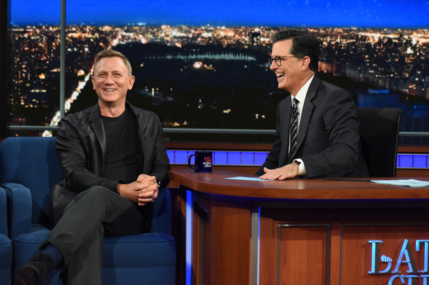 Daniel Craig on "The Late Show with Stephen Colbert" (CBS/Scott Kowalchyk)