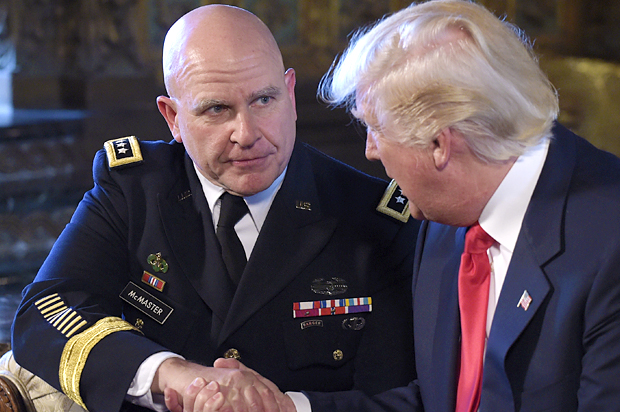 Army Lt. Gen. H.R. McMaster; Donald Trump (AP/Susan Walsh)
