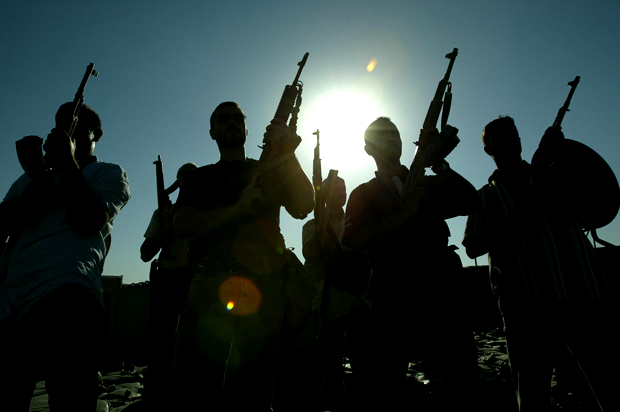 Members of a private security company  in Baghdad, September 18, 2007. (Getty/Patrick Baz)