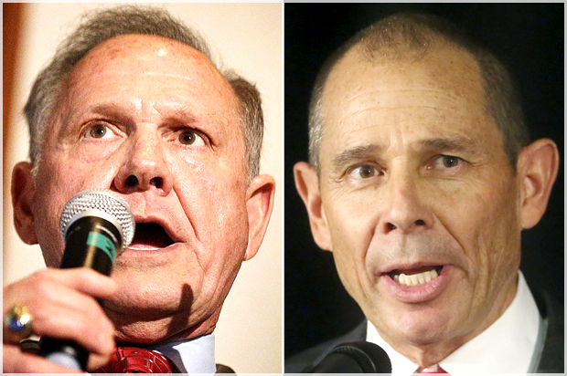 Roy Moore; John Curtis (AP/Brynn Anderson/Rick Bowmer)