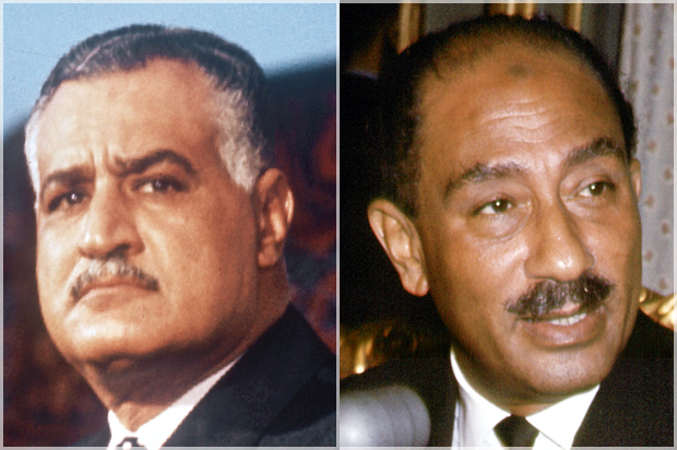 Gamal Abdel Nasser; Anwar el-Sadat (Getty)
